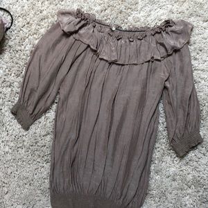 Milliore  light brown silk blousse